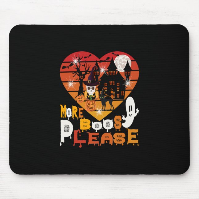 Tapis De Souris Please d'Halloween More Boos (Devant)