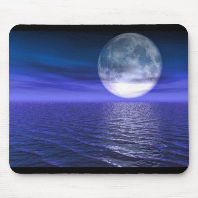 Tapis De Souris Pleine lune bleue (Devant)