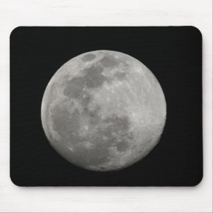 Tapis De Souris Pleine lune en noir et blanc. Crédit : Arthur