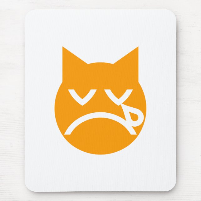 Tapis De Souris Pleurer le chat Emoji (Devant)