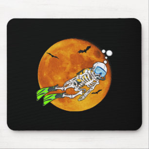 Tapis De Souris Plongée sous-marine Halloween Plongeur plongée sou