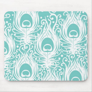 Tapis De Souris Plumes molles de paon