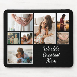 Tapis De Souris Plus grande maman Famille Enfant 7 Photo Collage