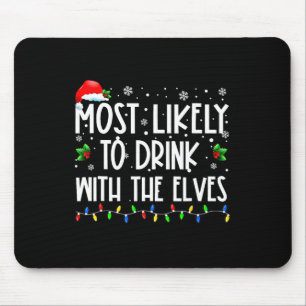 Tapis De Souris Plus susceptible de boire avec les elfes Elfe buva