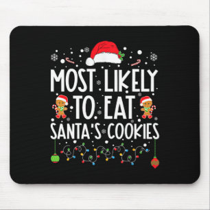 Tapis De Souris Plus susceptible de manger les biscuits de Noël du