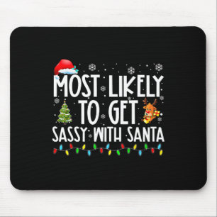 Tapis De Souris Plus susceptible d'être ringard avec Santa Fun Fam