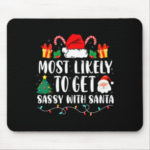 Tapis De Souris Plus susceptible d'obtenir Sy avec Santa Fun Famil
