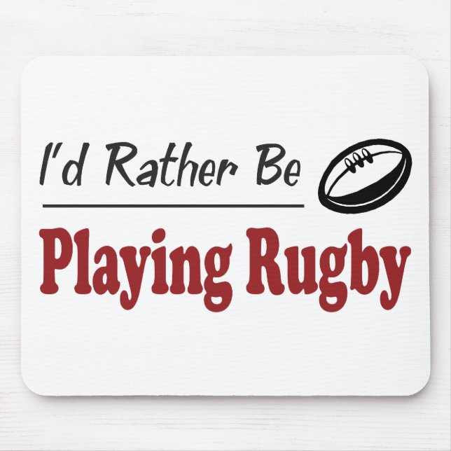 Tapis De Souris Plutôt joue au rugby (Devant)