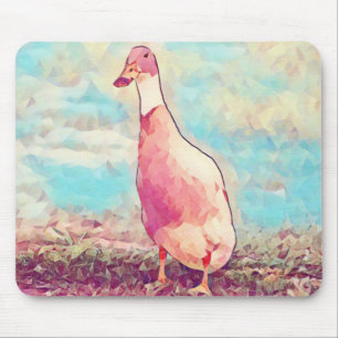 Tapis De Souris Plutôt Peachy et Aqua Blue Duck Art Pad
