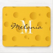 Pochette de souris monogramme jaune suisse personn