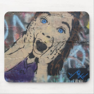 Tapis De Souris Pochoir de écrèmage de la fille de Tonza