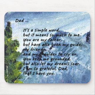 Tapis De Souris Poème pour le papa