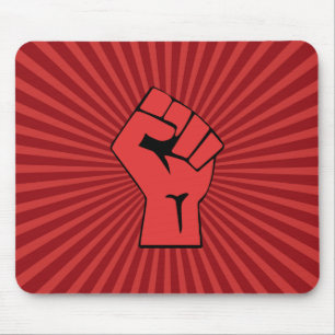 Tapis De Souris Poing révolutionnaire rouge