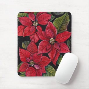 Tapis De Souris Poinsététie Vibrante En Aquarelle