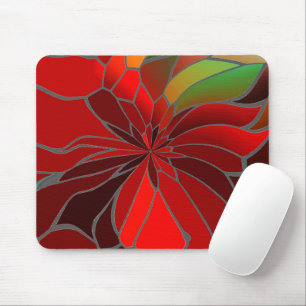 Tapis De Souris Poinsettia Abstraite