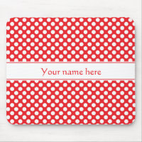 Pointe Polka blanche et rouge personnalisée