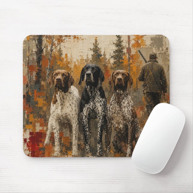 Tapis De Souris Pointer allemand à poil court  (Avec souris)