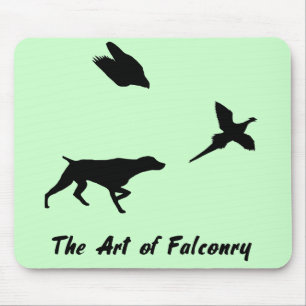Tapis De Souris Pointeur à air court allemand et Falconry Mousepad