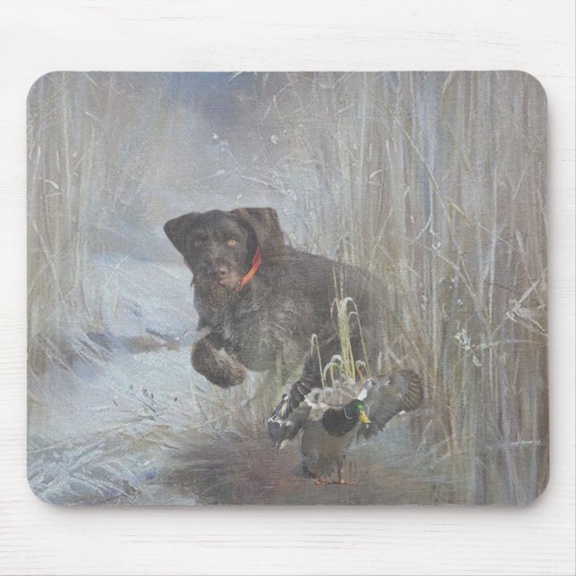 Tapis De Souris Pointeur À poils durs allemand (Devant)