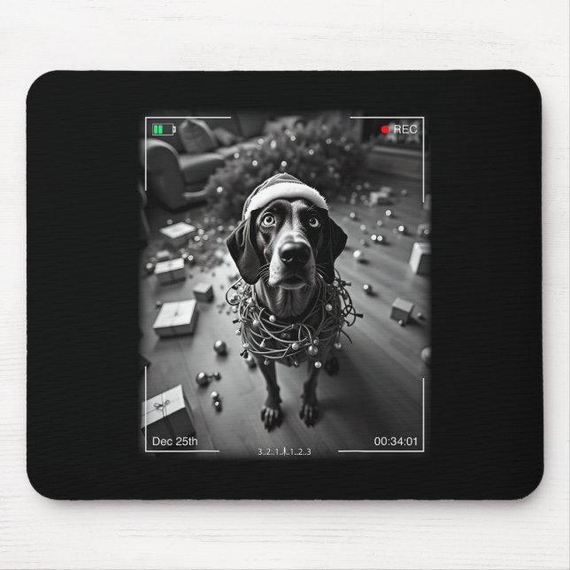 Tapis De Souris Pointeur Allemand De Noël Pris Sur Cam (Devant)
