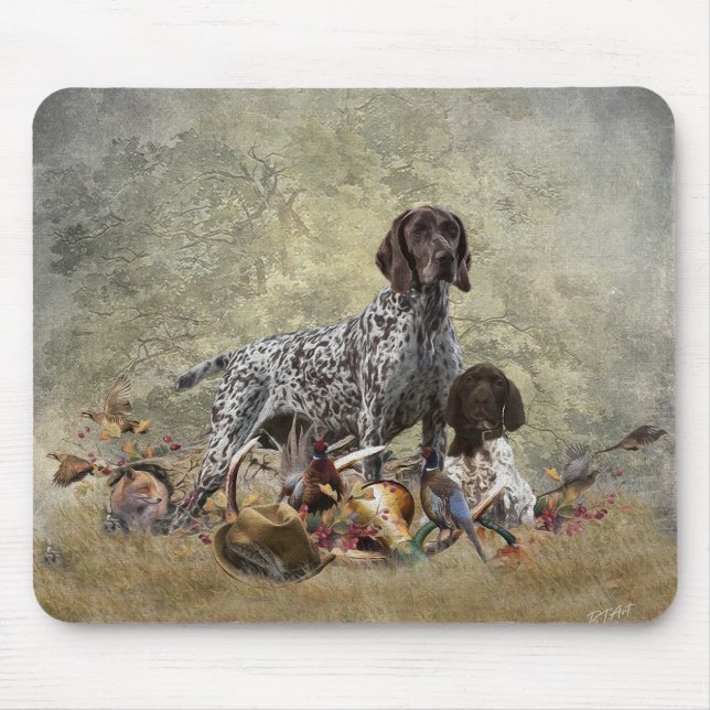 Tapis De Souris Pointeur court allemand Pad (Devant)
