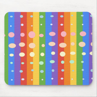 TAPIS DE SOURIS POINTS ARC-EN-CIEL RAYÉS