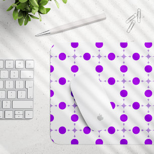 Tapis De Souris Points de polka violets, motif à pois, points, poi