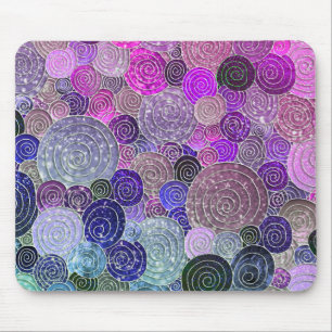 Tapis De Souris Points et cercles de Parties scintillant de luxe -