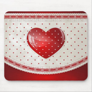Tapis De Souris Points et coeurs