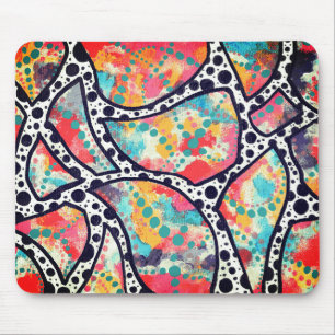 Tapis De Souris Points gais, points et lignes funky