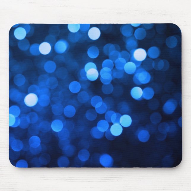 Tapis De Souris Points lumineux bleus Abstraits (Devant)