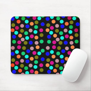 Tapis de souris points multicolores