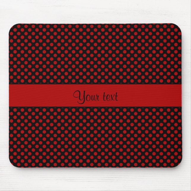 Tapis De Souris Points polka rouge (Devant)