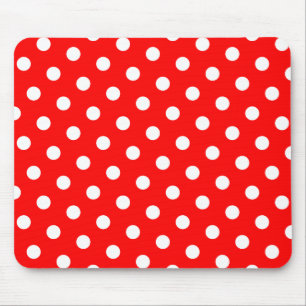 Tapis De Souris Points rouges et blancs