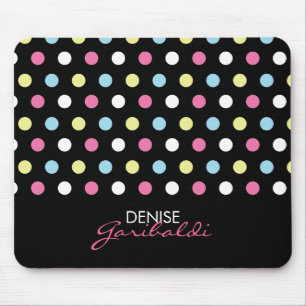 Tapis De Souris Pois au néon moderne élégant personnalisé