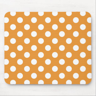 Tapis De Souris Pois blancs sur ambre