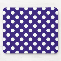 Pois blancs sur bleu foncé