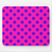 Pois bleus sur fuchsia