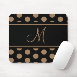 Tapis De Souris Pois Brown Monogram Black Gold