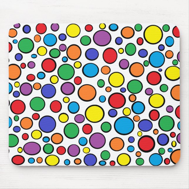 Tapis De Souris Pois coloré Mousepad (Devant)