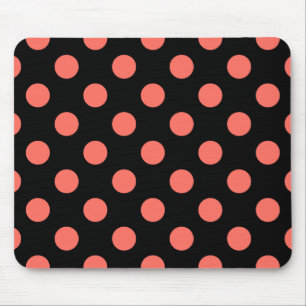 Tapis De Souris Pois coralliens vivants sur noir