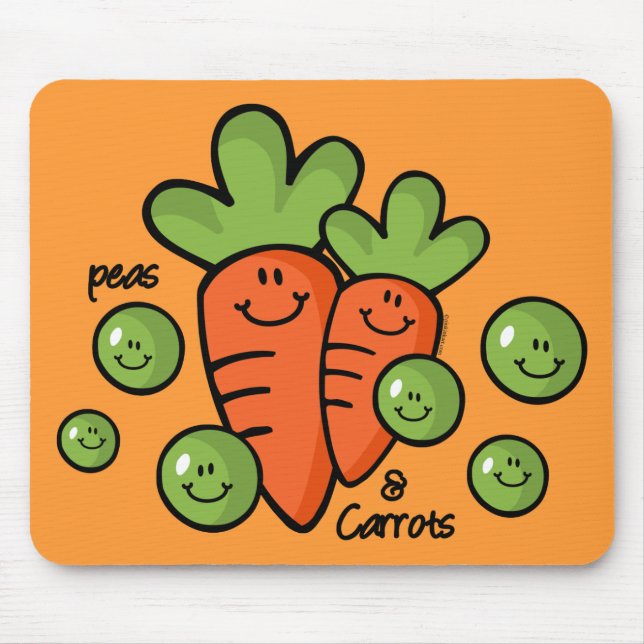 Tapis De Souris Pois et carottes (Devant)