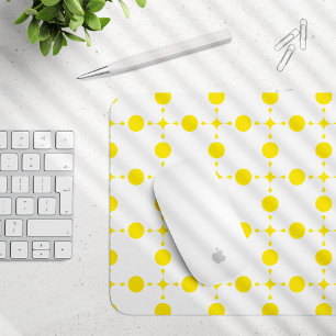 Tapis De Souris Pois Jaunes, Motif Polka Dot, Points, Pots