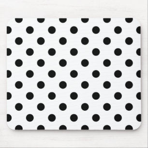 Tapis De Souris Pois noirs et blancs