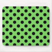 Pois noirs sur vert citron
