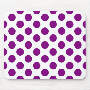 Tapis De Souris Pois pourpre blanc - Mousepad