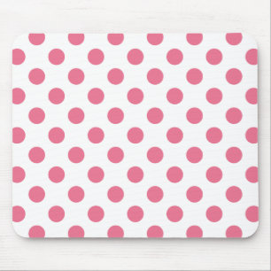 Tapis De Souris Pois rose et blanc