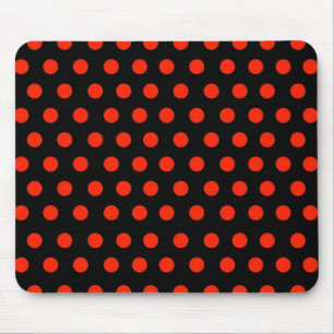 Tapis De Souris Pois rouge avec l'arrière - plan noir