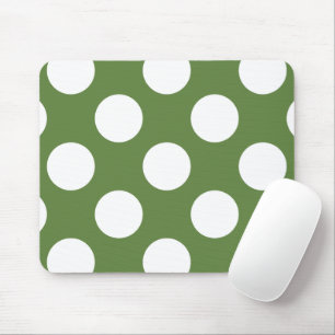 Tapis De Souris Pois verts, Motif à points Polka, points, pointill