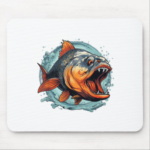 Tapis De Souris Poisson Monstre Cool Pour Amateurs De Piranhas _1